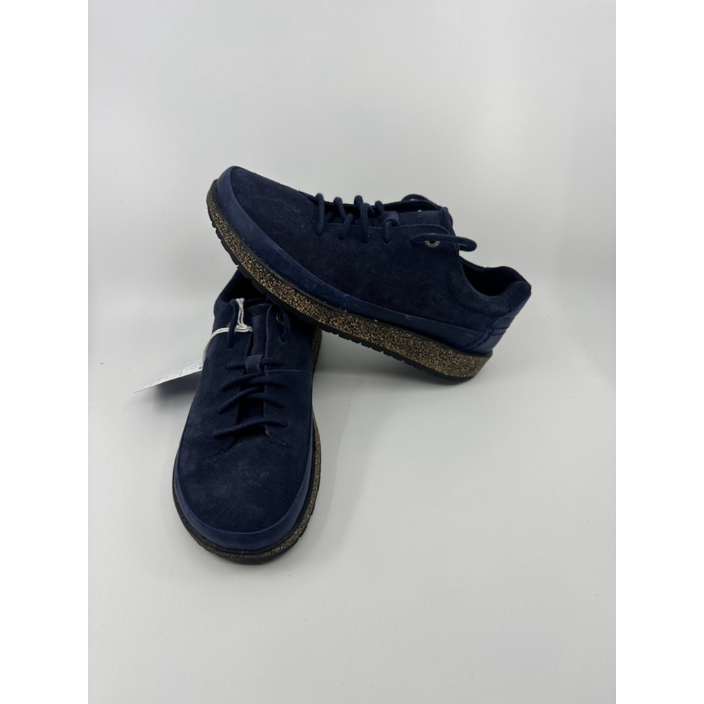 Birkenstock Honnef Low Navy Blue Perforated Suede Sneaker Shoes Womens 37 6-6.5